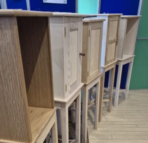 Brinsbury College inaugural craft showcase featuring joinery, blacksmithing and woodmachining students